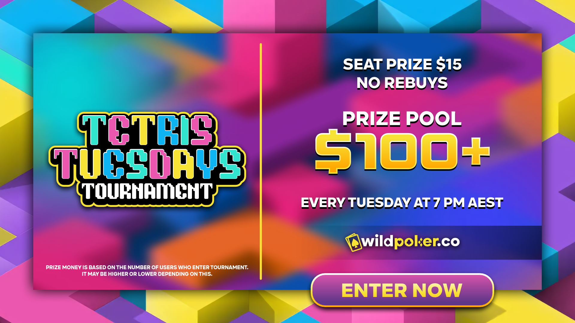TETRIS Tuesday Weekly Tournament -  Min prize $100 7pm AEST #1