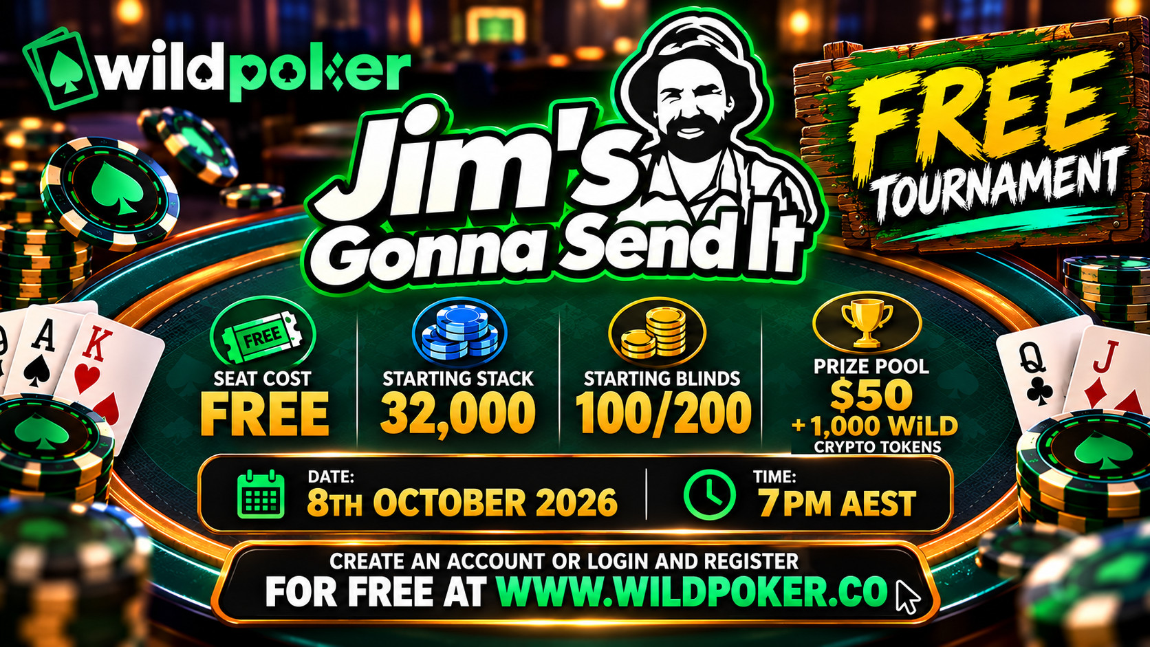 FREE $50 JIM will send it Tournament